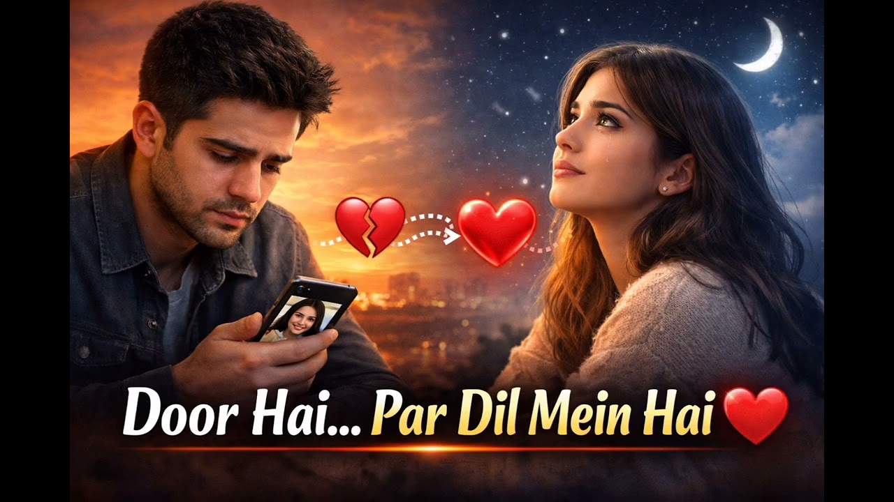 Door Hai… Par Dil Mein Hai ❤️ | Emotional Long Distance Love Song #music #love 