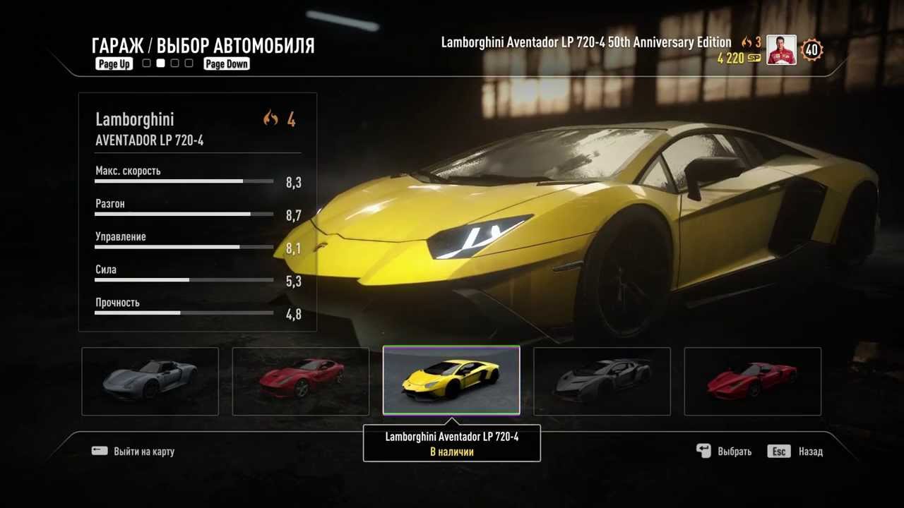 Need For Speed Rivals — Full Carlist