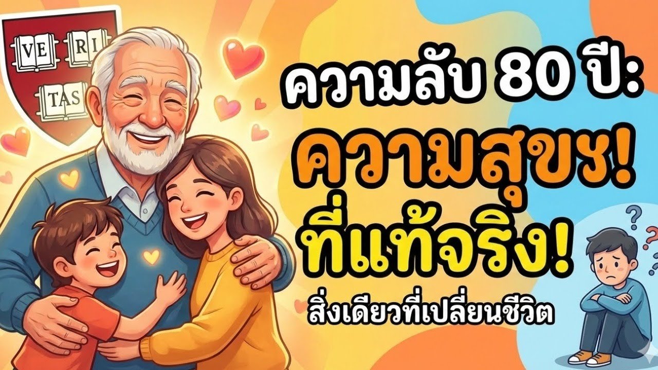 ผลวิจัยฮาร์วาร์ด 80 ปี เผยความลับความสุขที่แท้จริง: สิ่งเดียวที่เปลี่ยนชีวิตคุณ