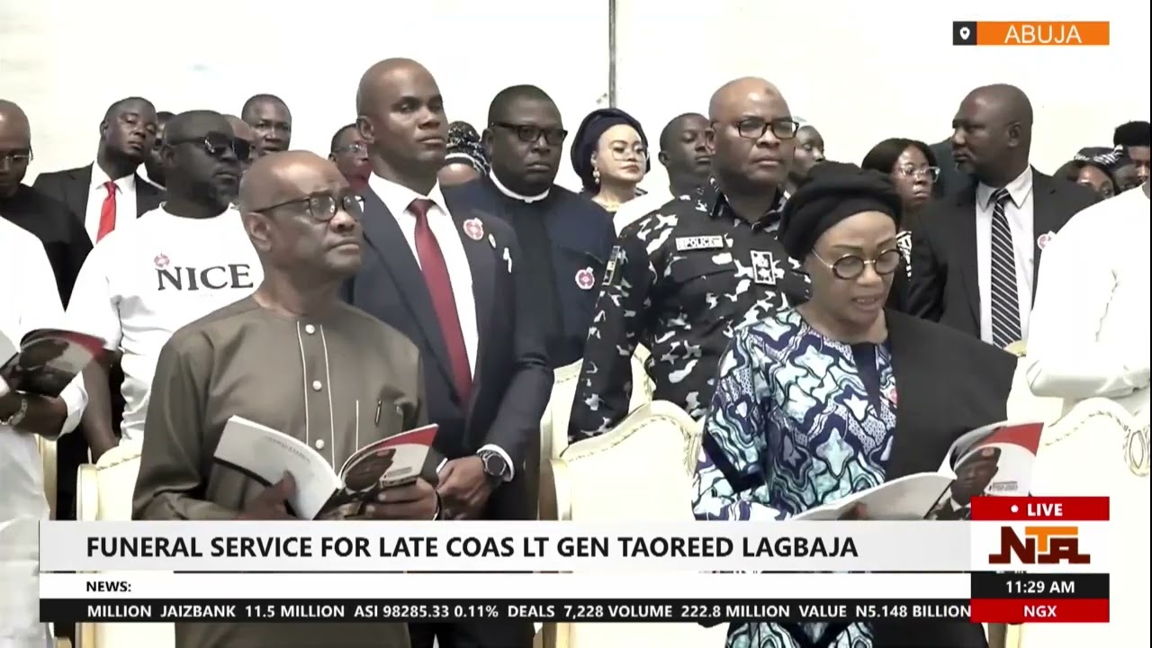 Funeral Service for Late Chief of Army Staff Lt. Gen Taoreed Lagbaja | NTA