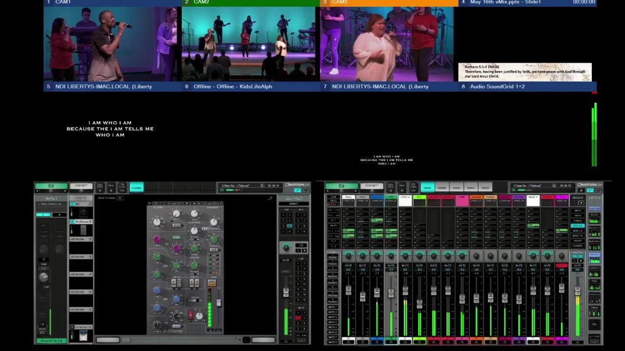 Mixing live with Waves LV1 Console