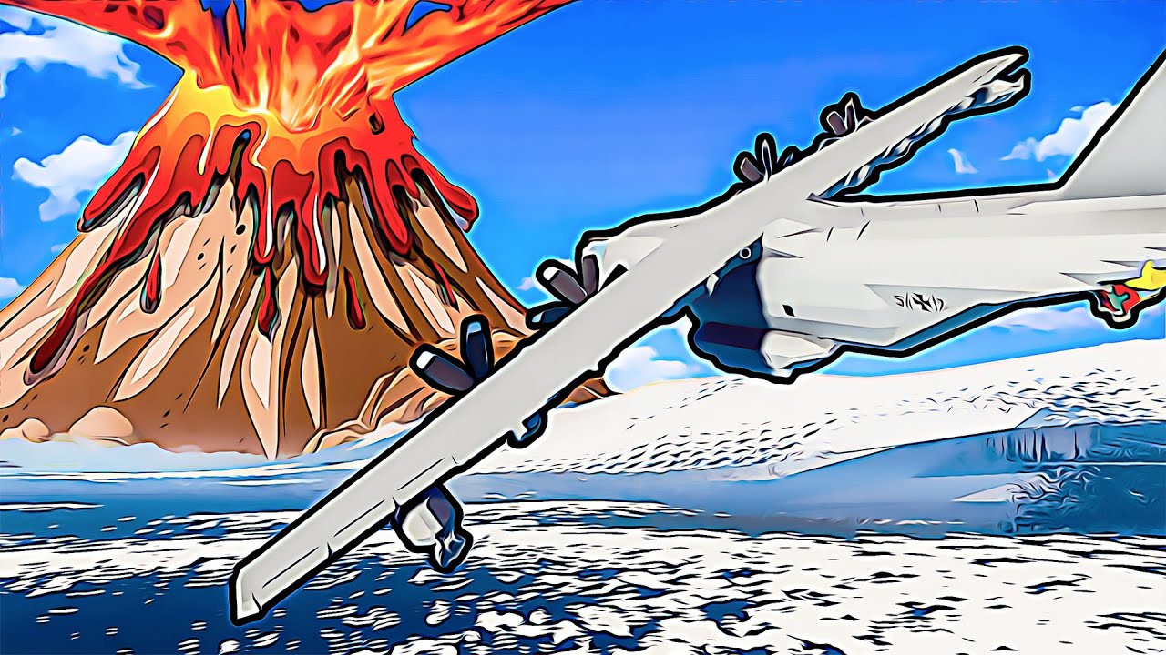 Flying Headfirst Into a Volcano So We Don't Miss Our Delivery in Stormworks
