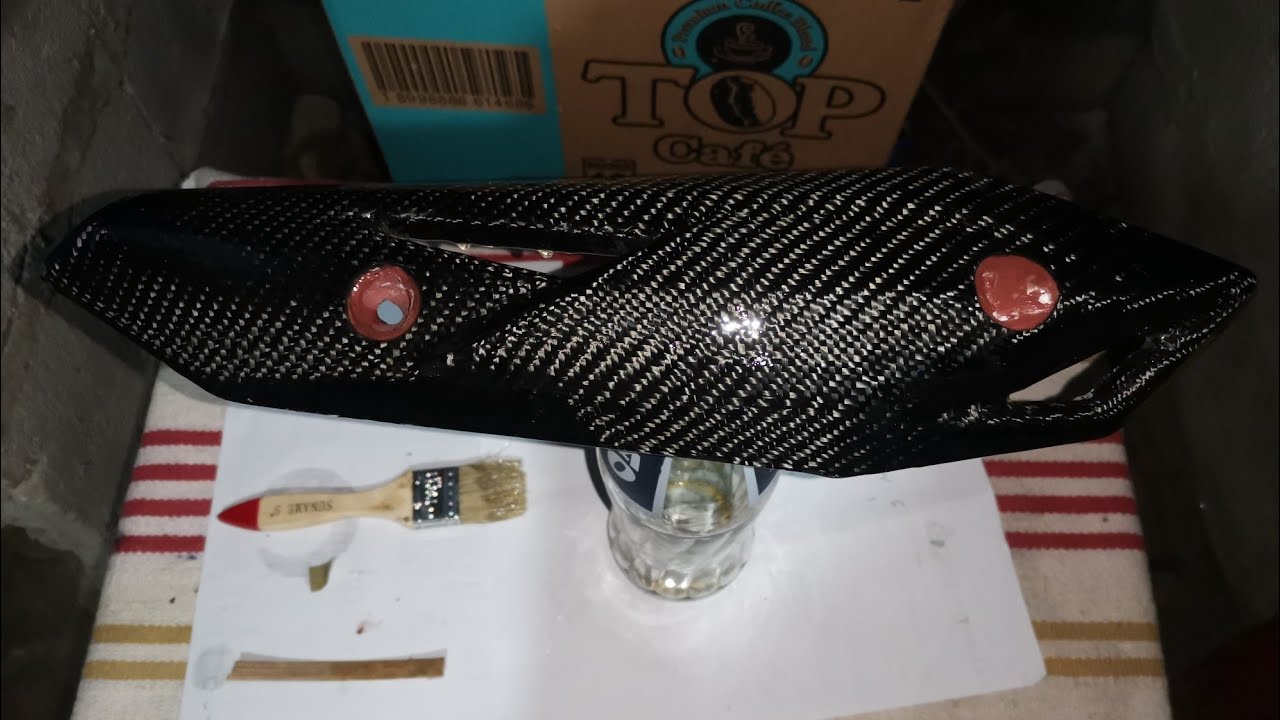 Honda Beat Fi V2 | DIY CARBON FIBER SKINNING | Heat Guard
