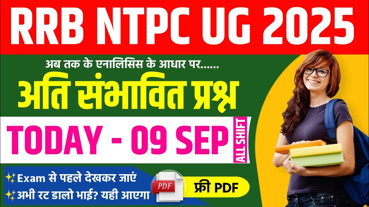 TODAY - 09 Sep 2025 ALL GK RRB NTPC | RRB NTPC EXAM Analysis 2025 | RRB NTPC ANALYSIS 2025