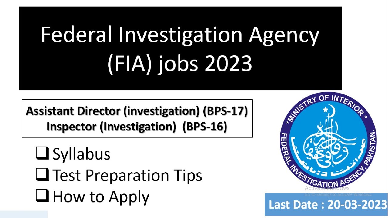 FIA jobs 2023 | FIA FPSC jobs | Government jobs in Pakistan | government jobs 2023 | CSS forum | CSS