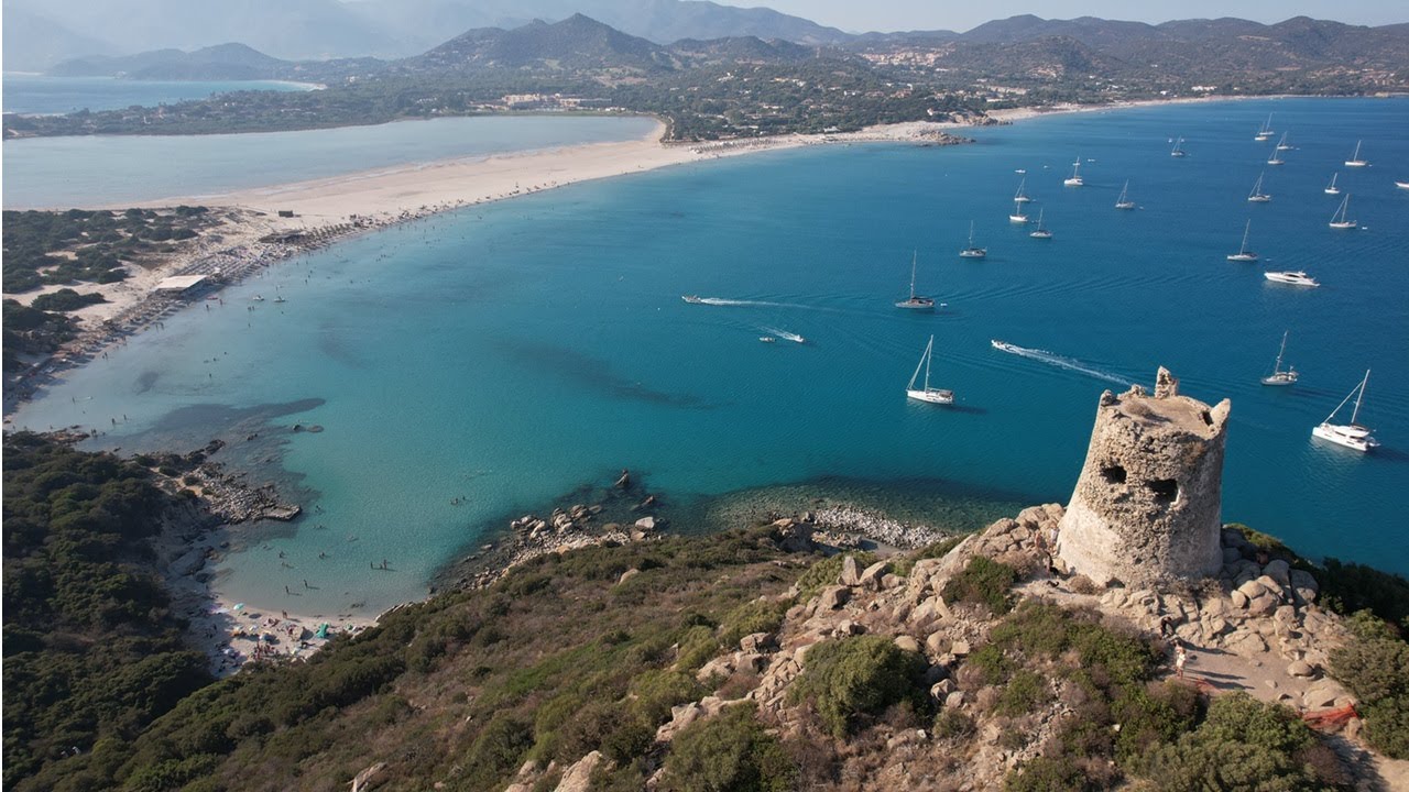 Spiaggia di Porto Giunco, Villasimius, Sardinia, Italy [4K 60fps Drone]