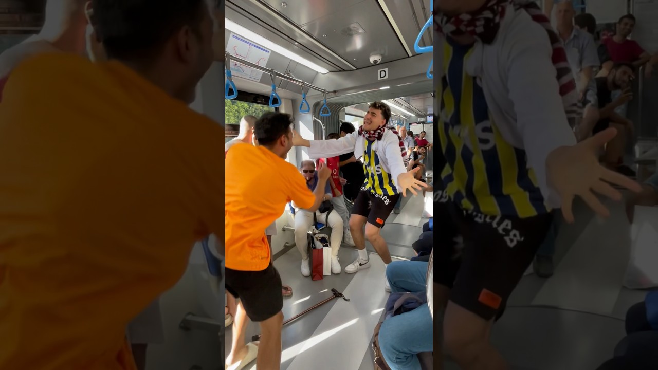 Galatasaray 🆚 Fenerbah&ccedil;e in metro 🚇😱🤣 #antalya #t&uuml;rkiye #prank #explore