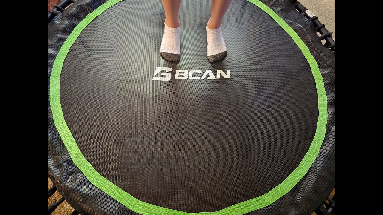 #1 BEST Indoor Fitness Trampoline with Bungees | BCAN Foldable Mini Trampoline
