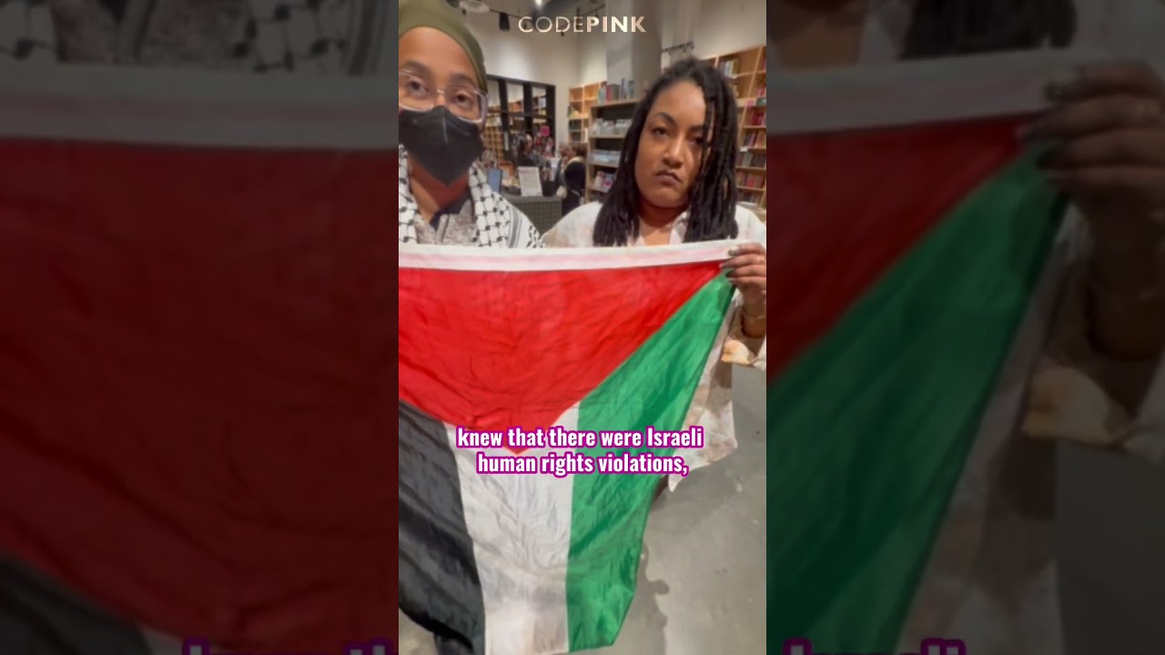 Activists confront Karine Jean-Pierre for complicity in genocide