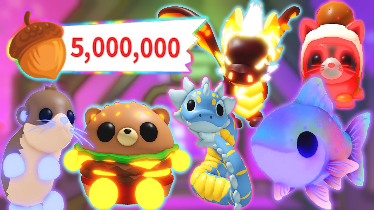 5 MILLION Acorn Shopping Spree! | Adopt Me Summer Camp Roblox | Riivv3r
