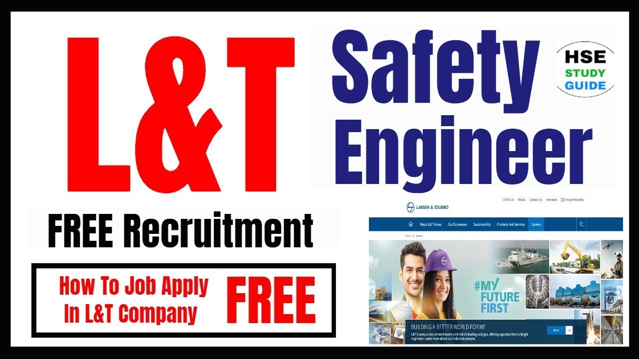 Safety Job Vacancy || Job Apply In L&T for HSE Engineer || HSE Engineer Job Vacancy || Safety Jobs