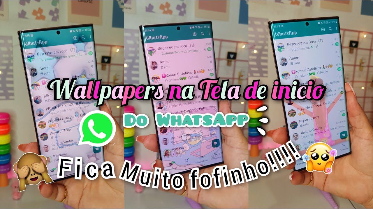 como colocar wallpaper e video na tela de inicio do zap 🖤
