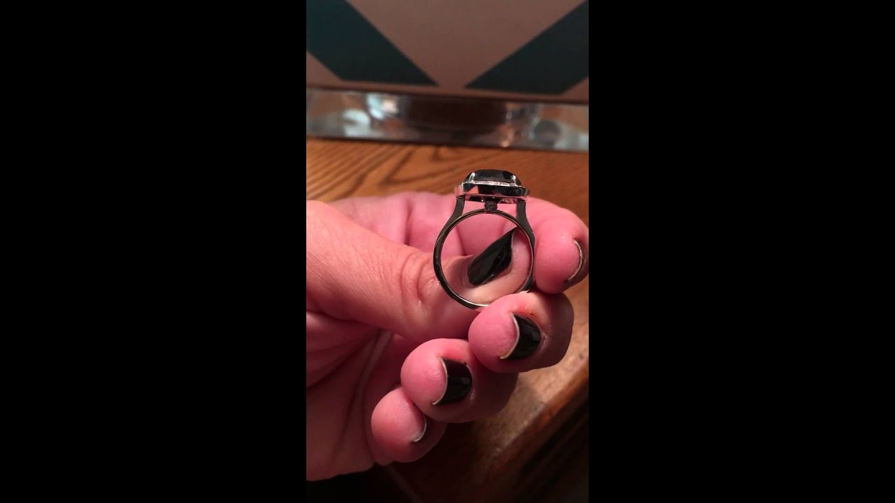 My Black Diamond Engagement Ring Set