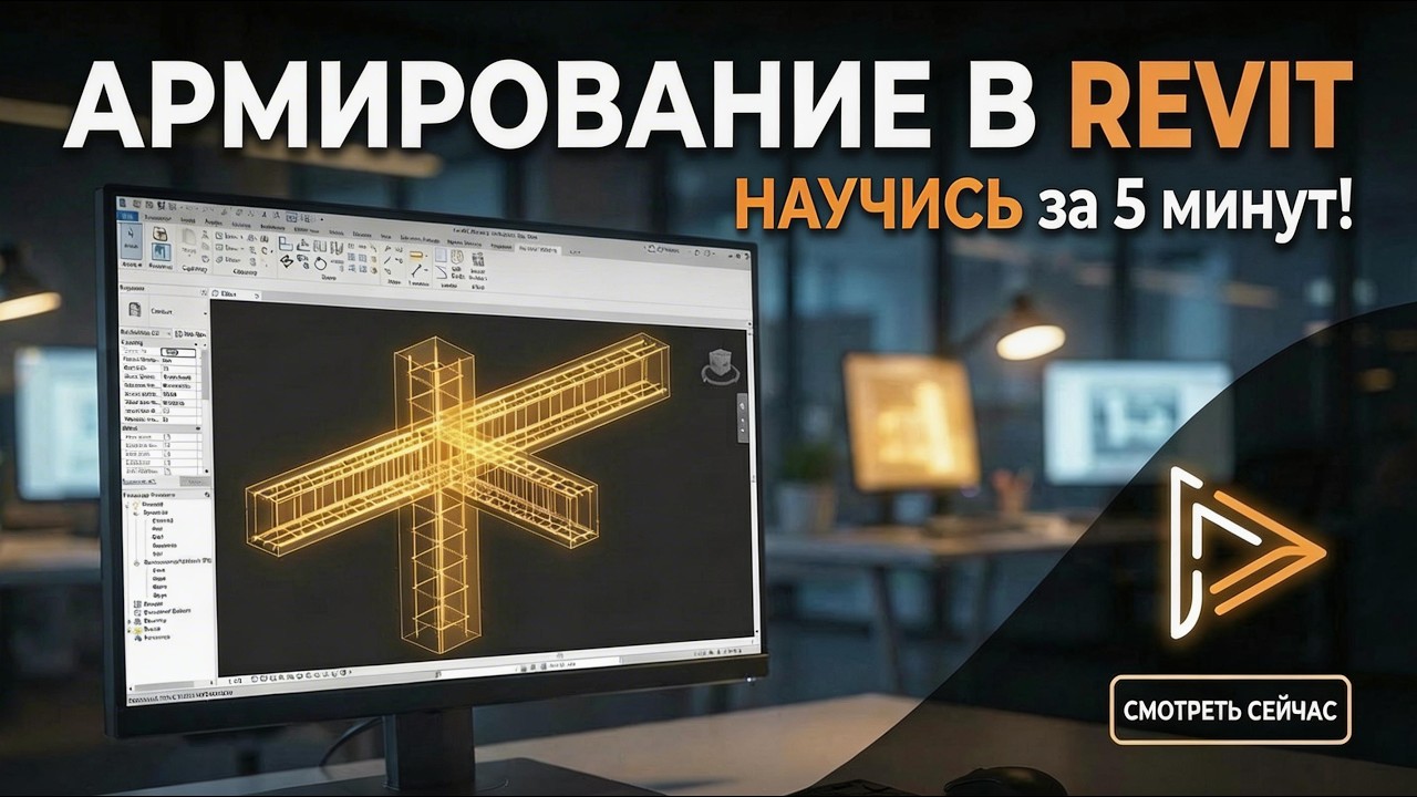 Обзор принципов армирования в Revit для перекрытия.