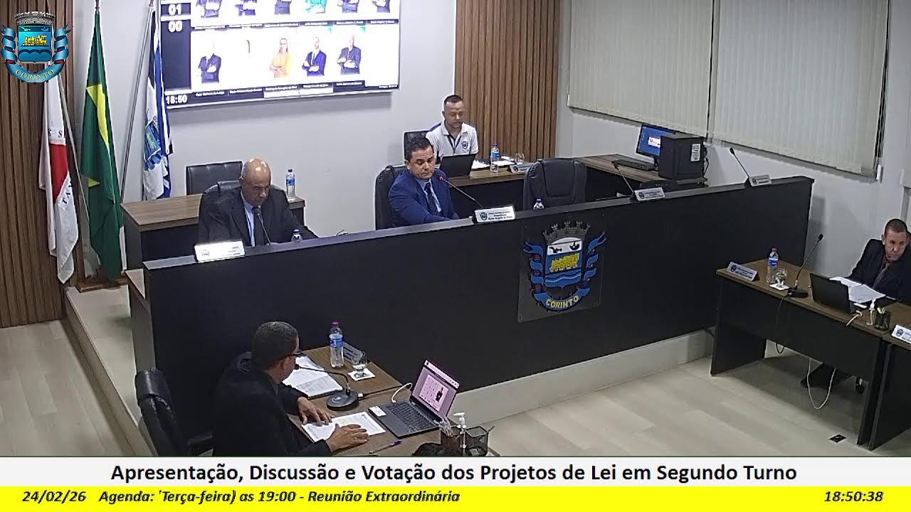 Câmara Municipal de Corinto Reunião Ordinária 24-02-2026