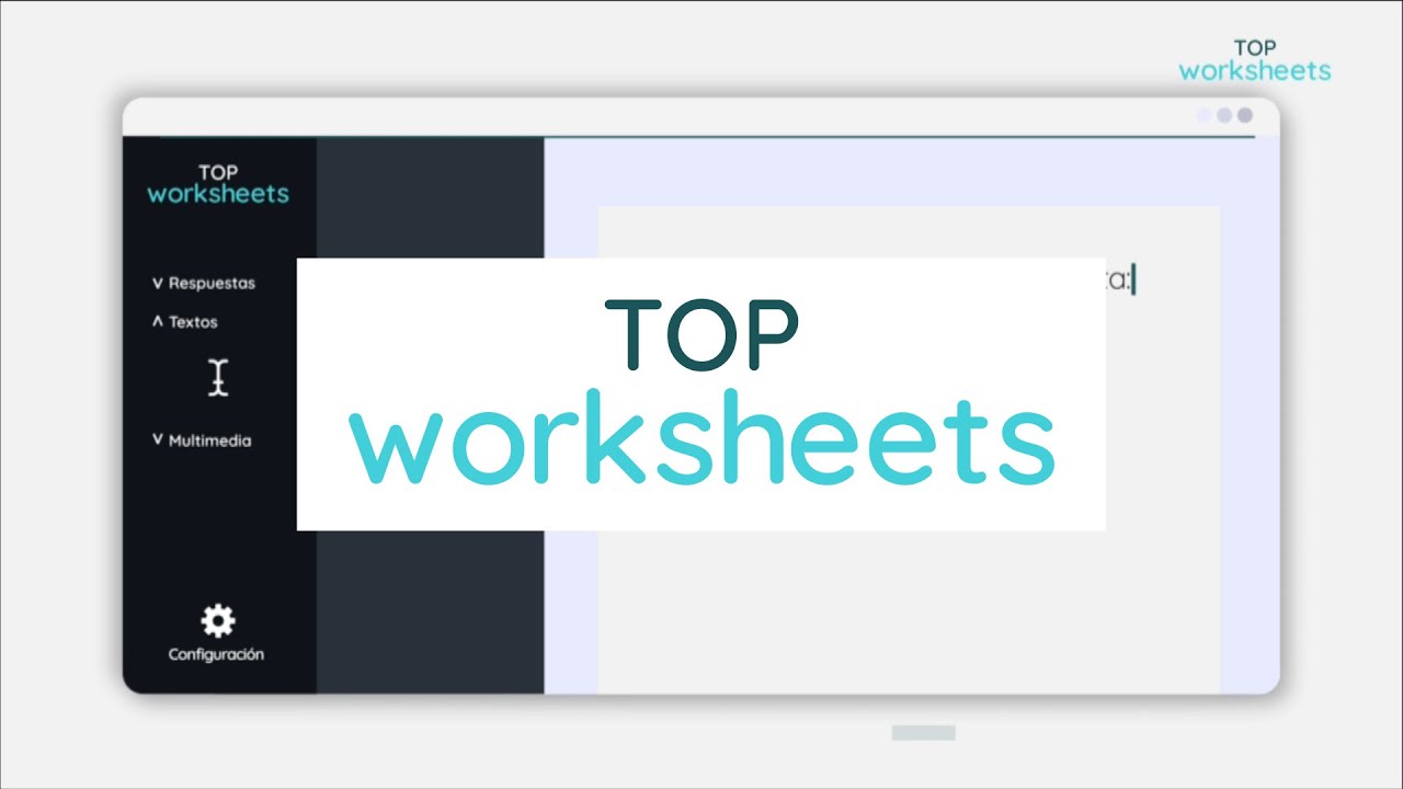Cómo usar el editor de TopWorksheets