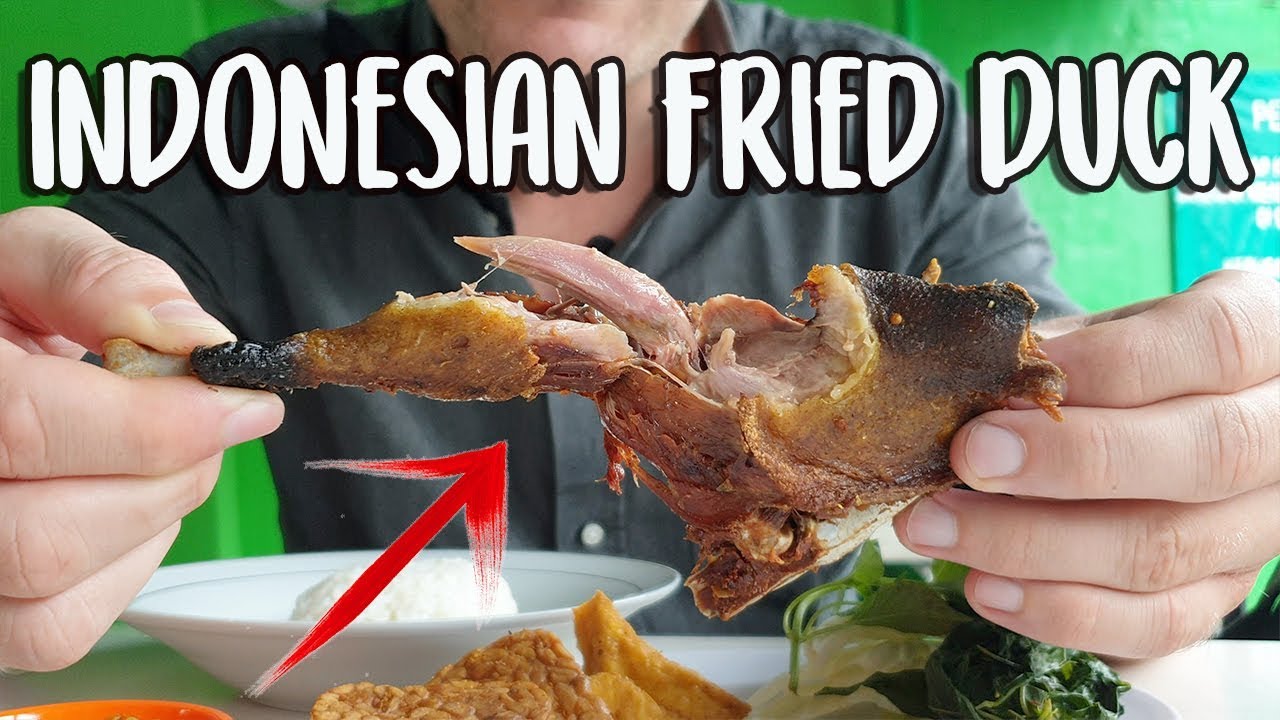 BEST Indonesian deep fried duck at Bebek Goreng H Slamet Jakarta