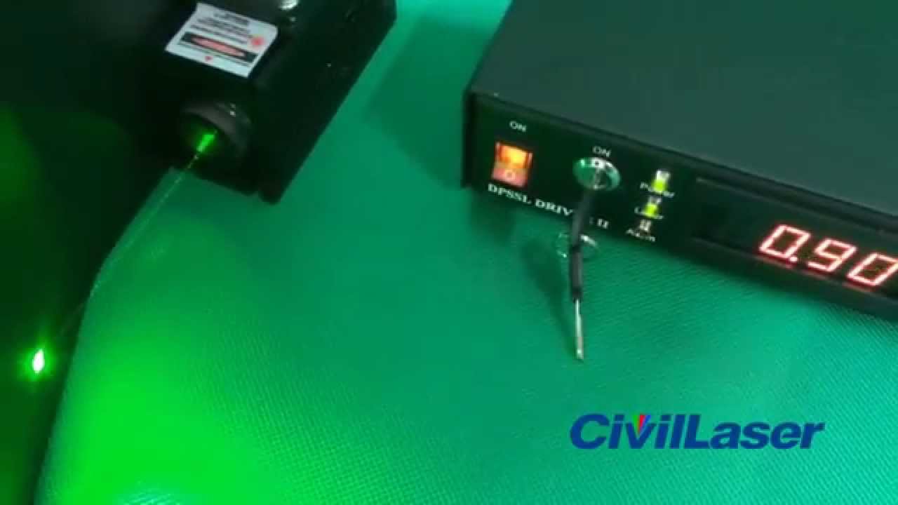 532nm 100mw Green laser dpss output power adjustable -- CivilLaser