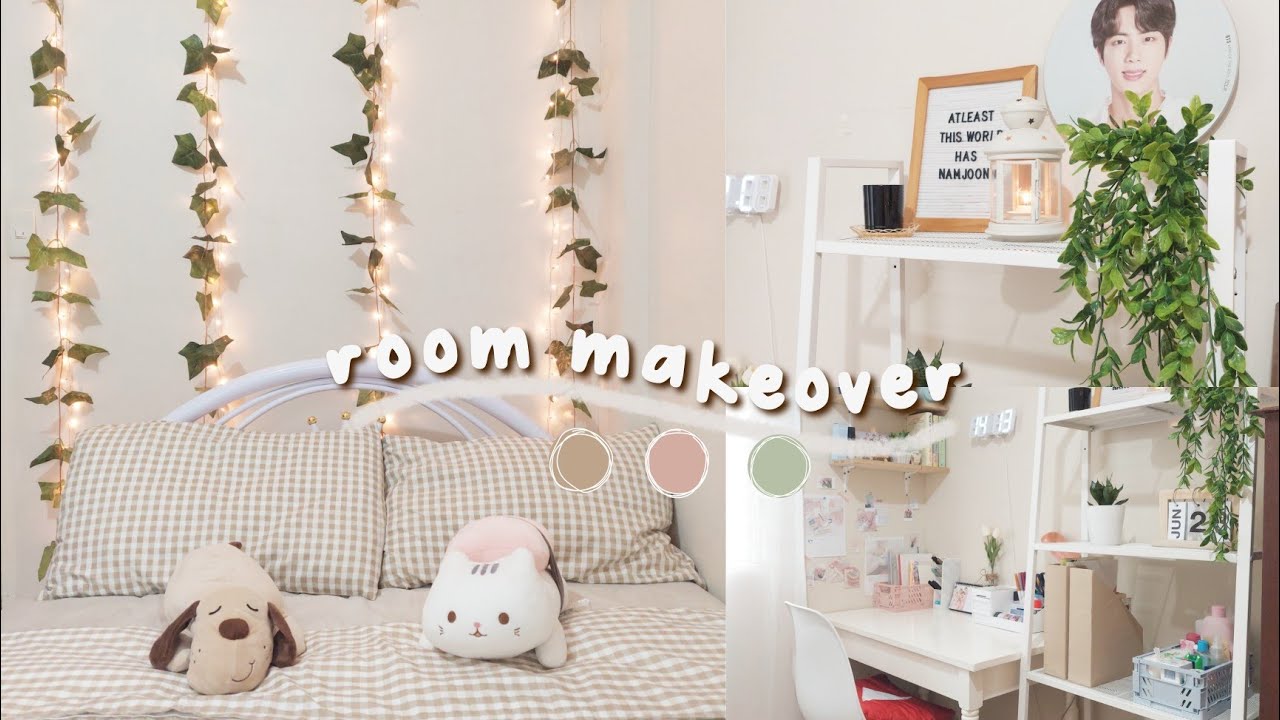 extreme aesthetic room makeover | korean inspired, pastel + shopee finds ☁️