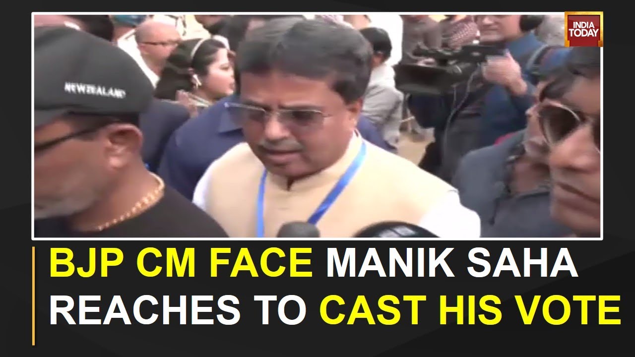 Tripura Election 2023: BJP CM Face Manik Saha Reaches To Caste His Vote | Watch