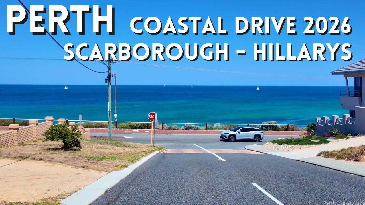 Perth Coastal Drive 2026 - Tesla Drive from Scarborough Beach to Hillarys Boat Harbour (4K)