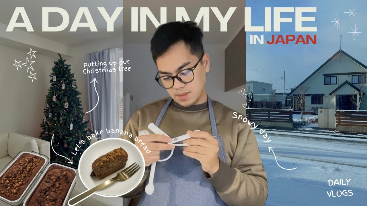 BAKING BANANA BREAD | SNOWY AFTERNOON | GROCERY RUN | UNBOXING OUR NEW LAPTOP