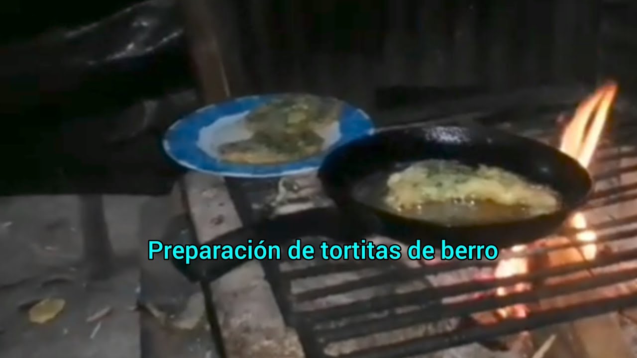 Preparando de tortitas de berro 