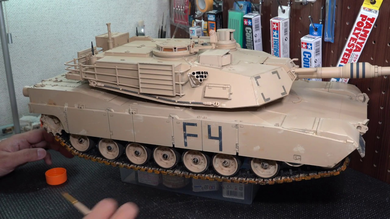 M1A2エイブラムス パート10 ウエザリング(完成) TAMIYA 1/16 RC