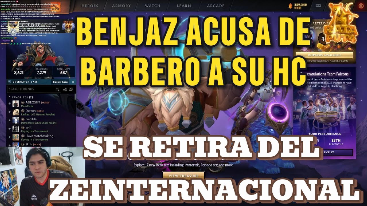 BENJAZ se retira del ZEINTERNACIONAL… ¡su HC hace 322! 😱#dota2 #zeinternacional #benjaz