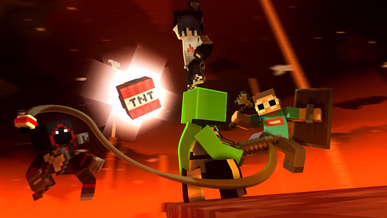 Dream TNT Fishing Rod Dream vs MrBeast Challenge Minecraft Manhunt Animation