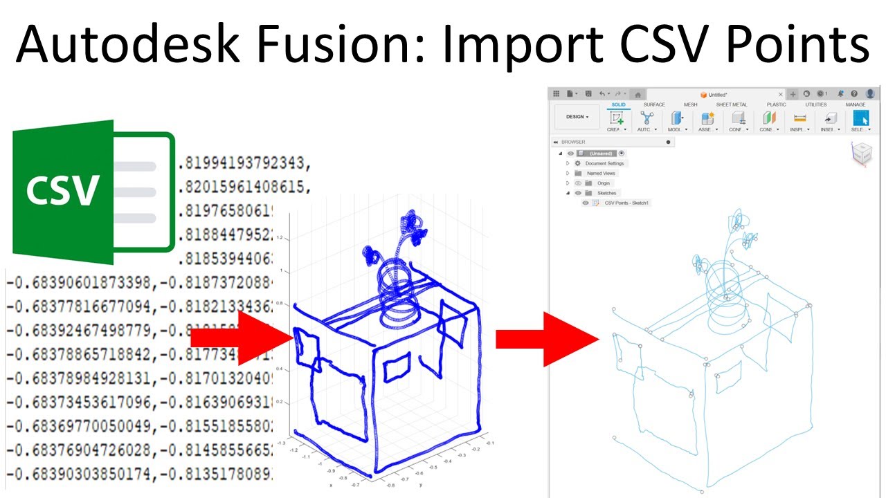 Autodesk Fusion: Import CSV Points