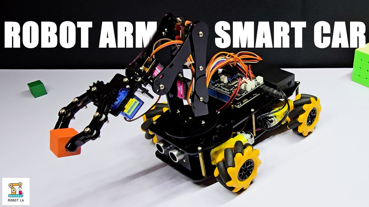 Robot Arm + Robot Car | ESP32 Wi-Fi Controlling | Acebott Smart Car Robot  Arm Expansion Kit |