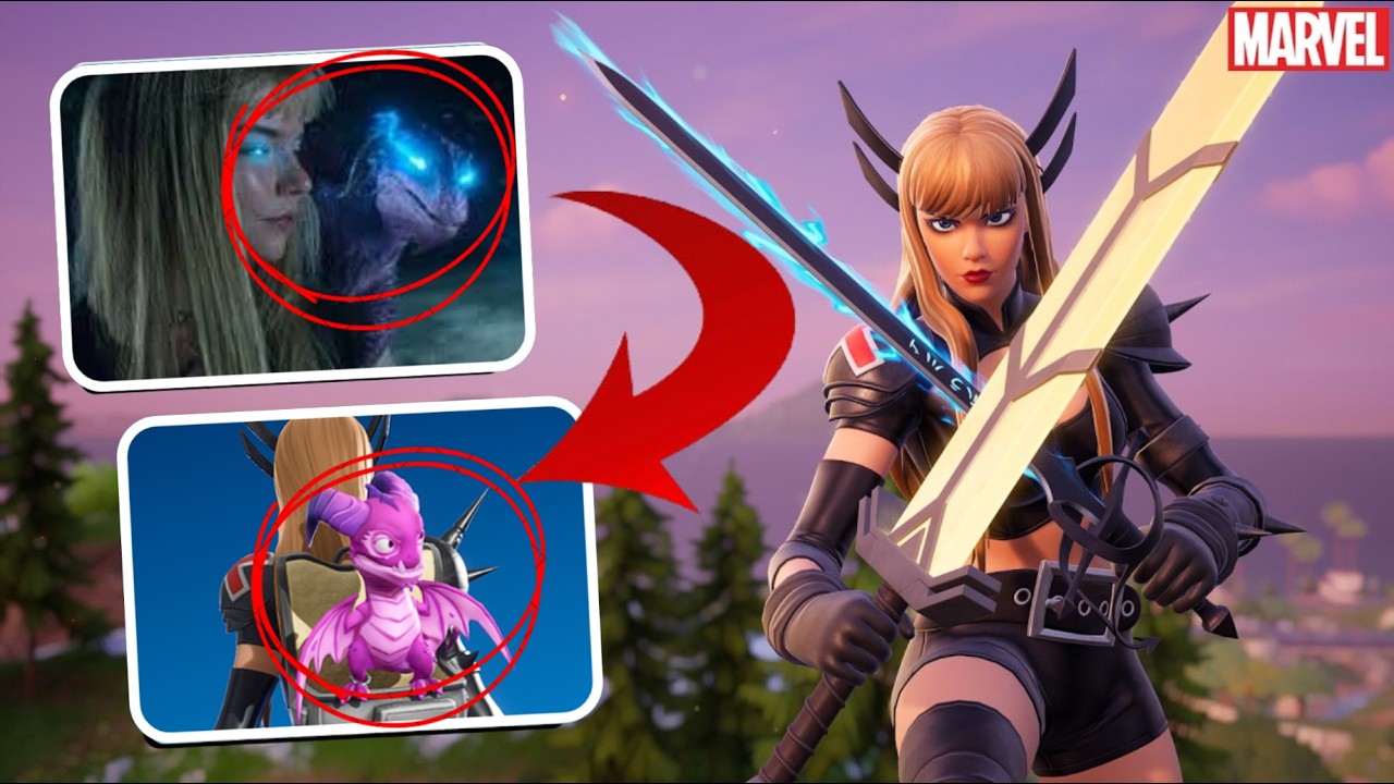 Skin Magik Fortnite TOP 1 (Marvel X-Men) Pets Dragon