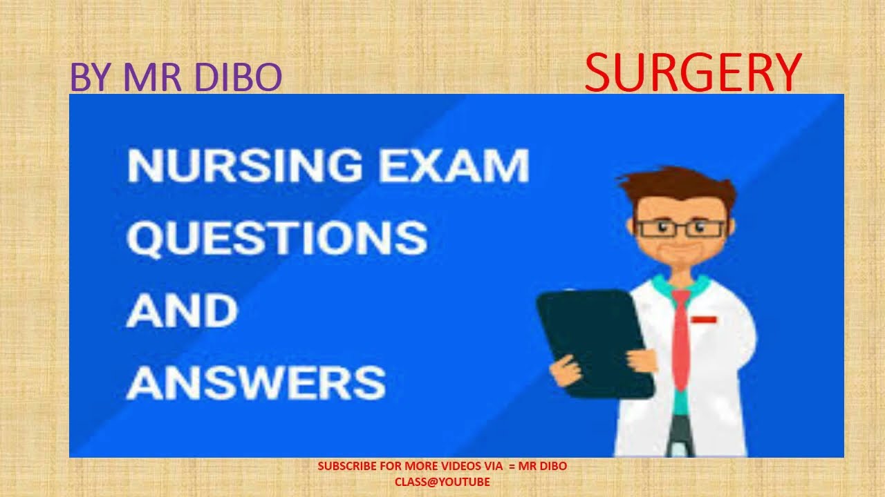ONE WORD  NURSING SURGERY QUESTIONS AND ANSWER by Mr  Dibo