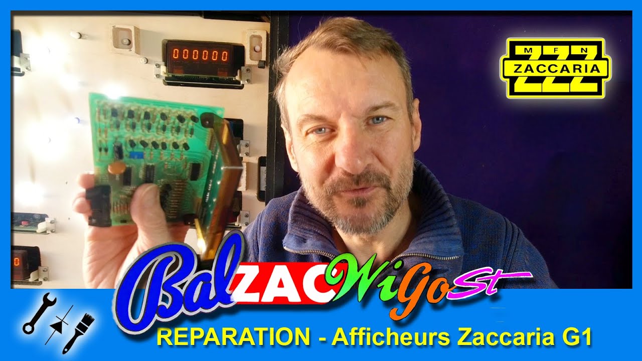 RÉPARATION Flipper - Afficheur Zaccaria G1