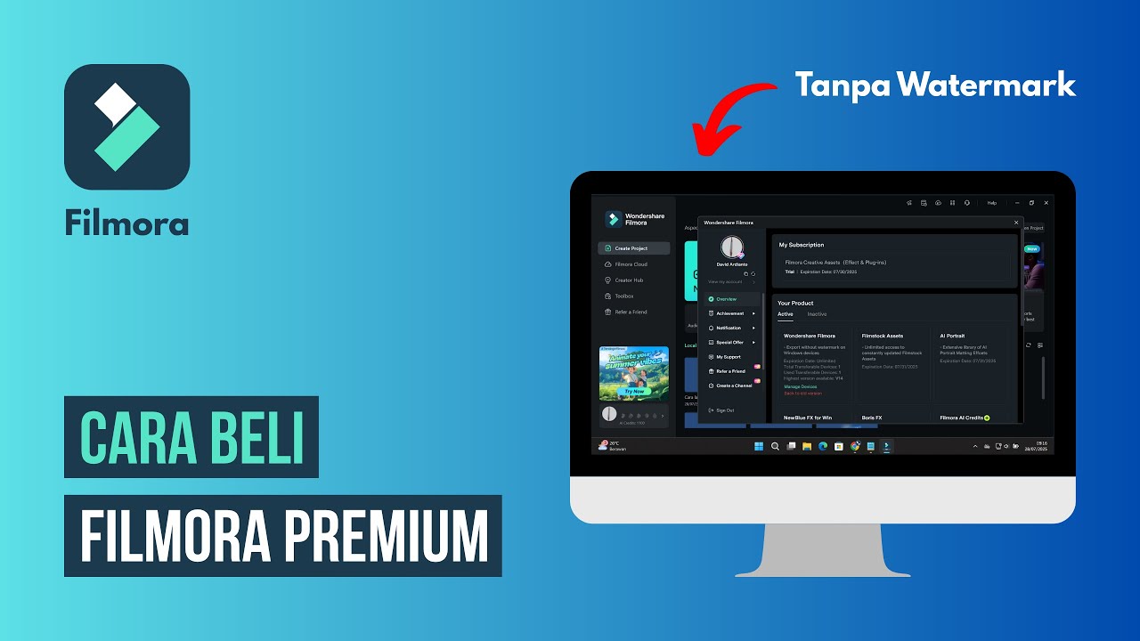 Cara Membeli atau Berlangganan Aplikasi Filmora Premium Terbaru