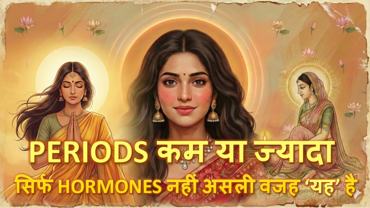 Periods का कम या ज्यादा होना: Hormones का खेल या 'स्त्री-शक्ति' का असंतुलन 😳Ancient Healing 🌼