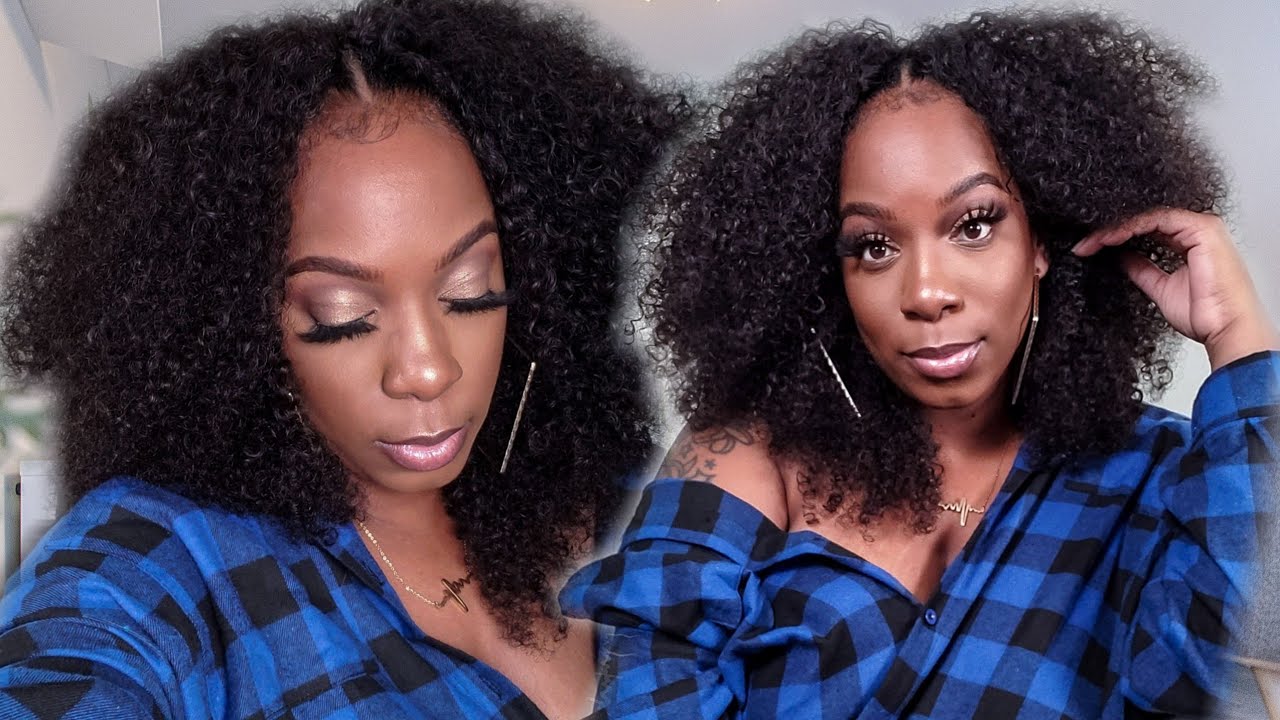 BOMB AF! 😱 Human Hair Kinky Curly Half Wig! NO Leave Out  + AFFORDABLE | Julia Hair