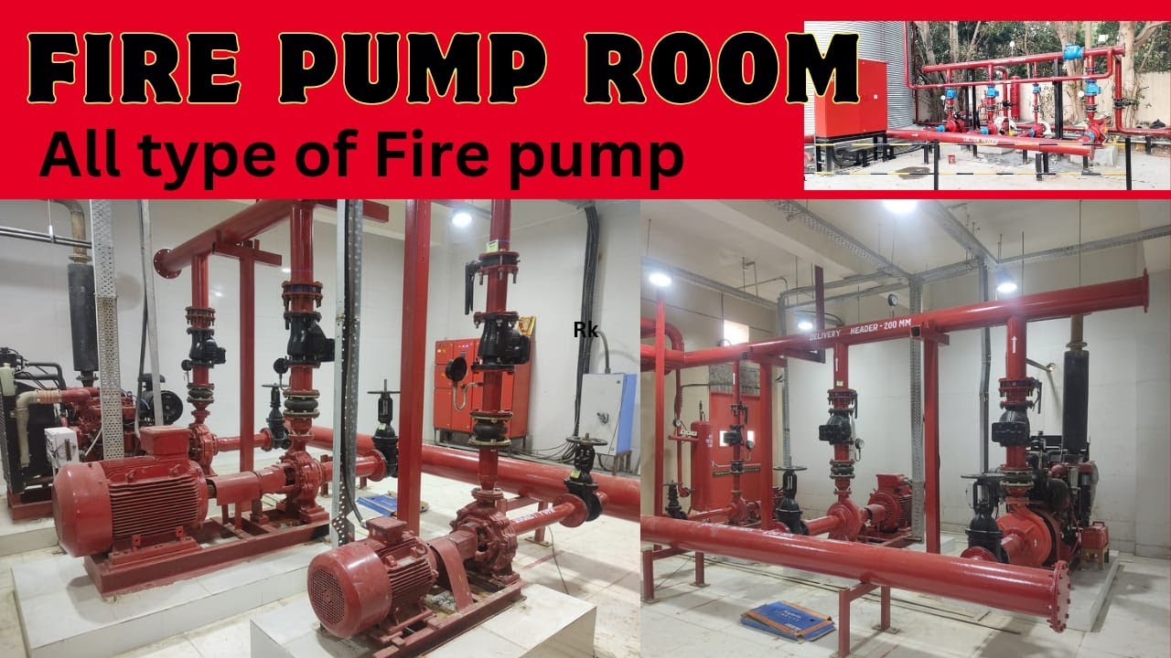 Fire pump room / Pump room / Fire pump House / Fire fighting pump room  / sprinkler / jockey