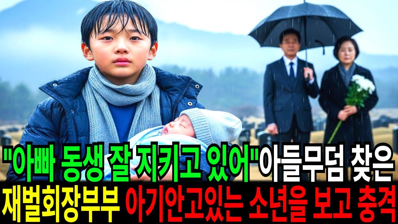 “아빠 나 동생 잘 지키고 있어”아들 무덤 찾은 재벌회장부부 아기안고있는 소년을 보고 충격...ㅣ노후사연ㅣ감동사연ㅣ사연라디오ㅣ오디오북ㅣ