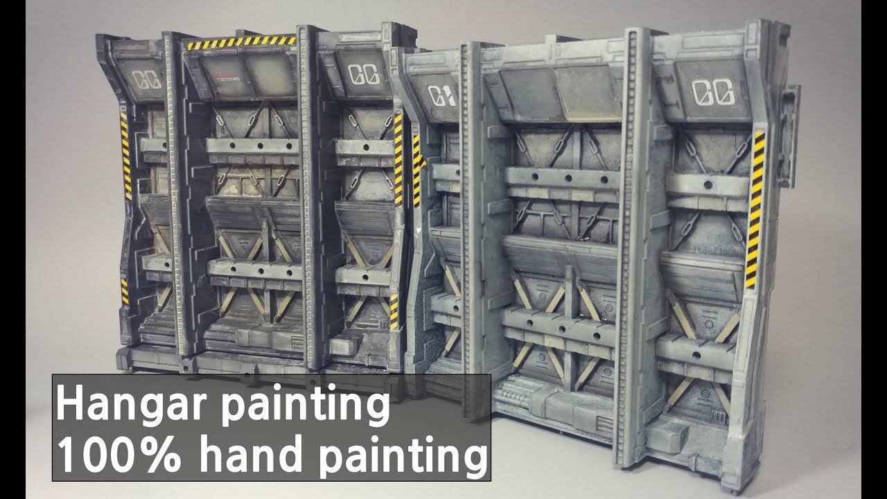 Hangar 100% HandPainting Acrylic,Pastel No airbrush[격납고도색 100& 핸드페인팅,붓도색 아크릴도색]