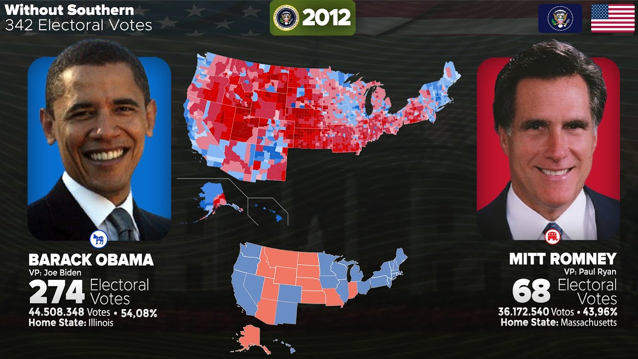 US Presidential Election Without the Southern Region (1952 - 2024)