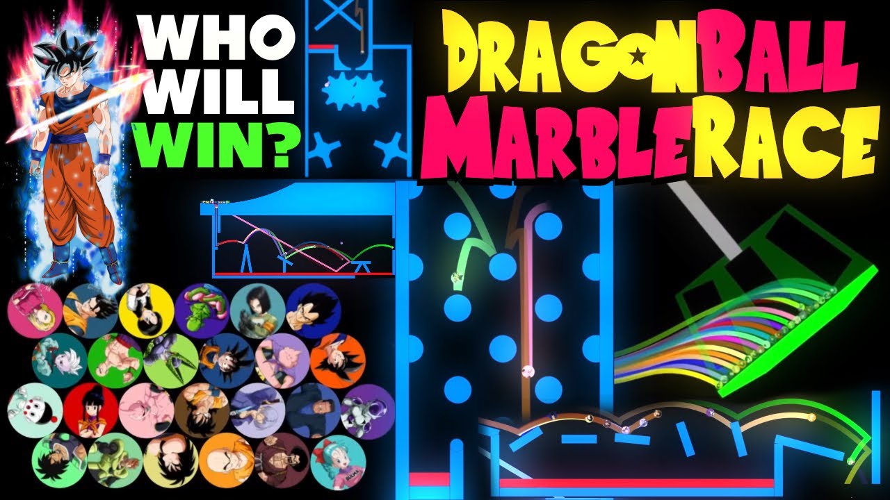 Dragon Ball Marble Race in Algodoo 2