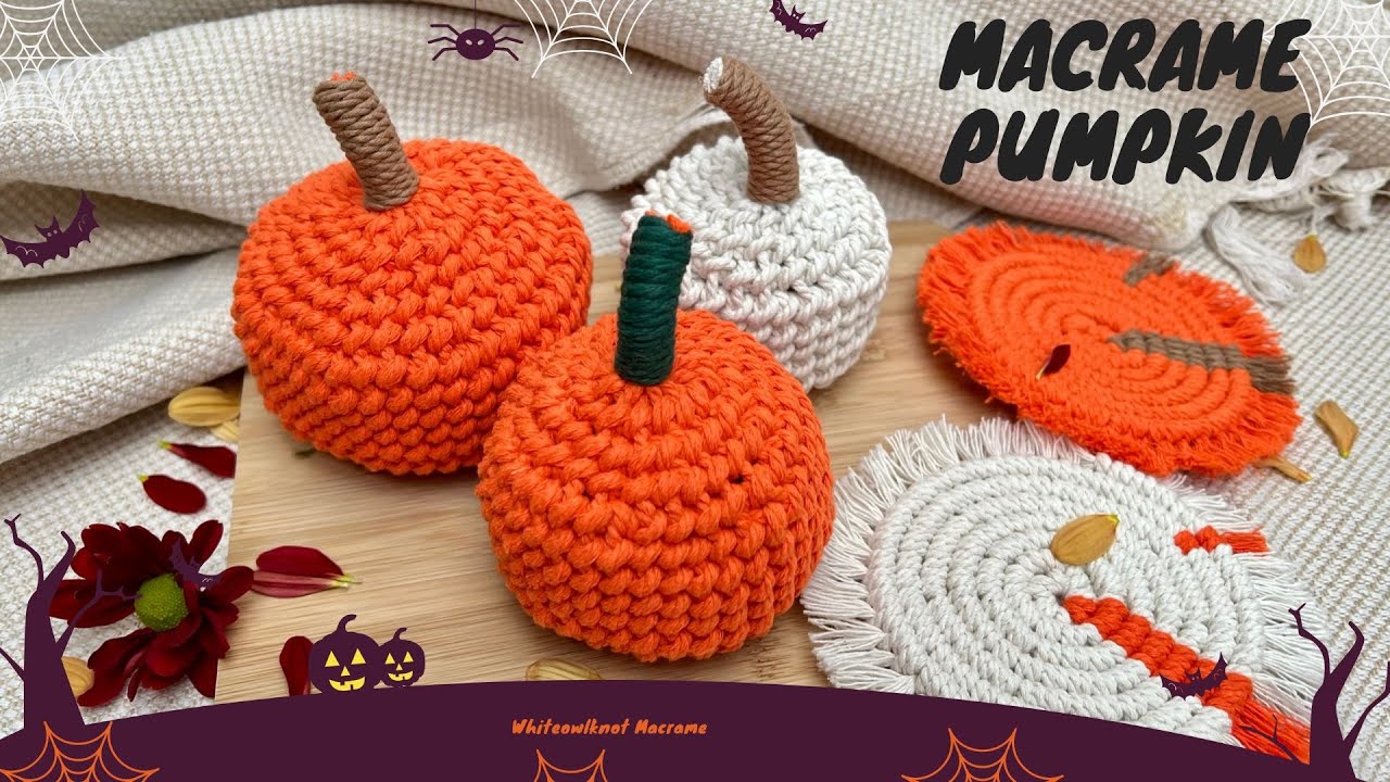 Macrame Pumpkin Tutorial for Halloween/ Autumn Craft Decor Tutorial / Fall Decorations /Thanksgiving