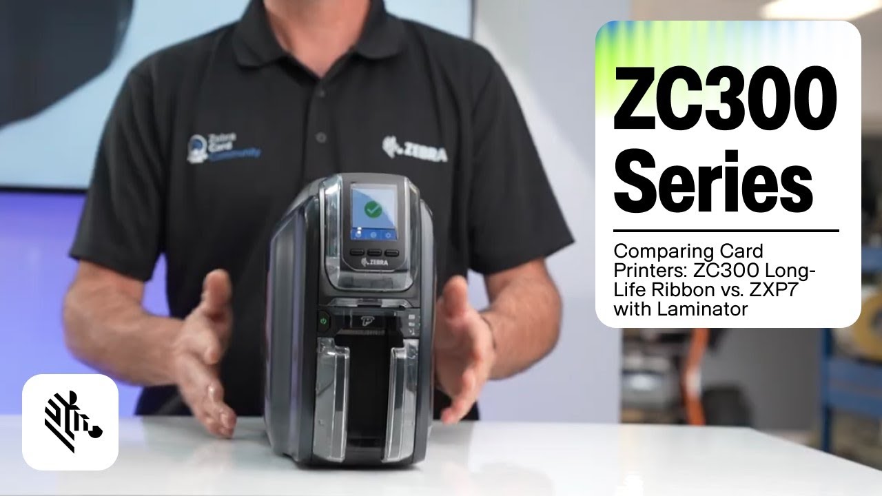 Comparing Card Printers: ZC300 Long-Life Ribbon vs. ZXP7 with Laminator | Zebra