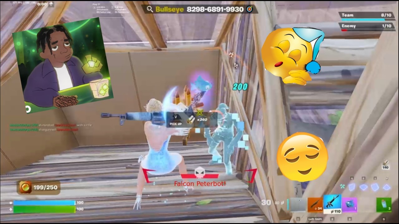Relaxing gameplay 1v1 peice control [+200Fps] / Sleepy Hallow 2055 / #fortnite