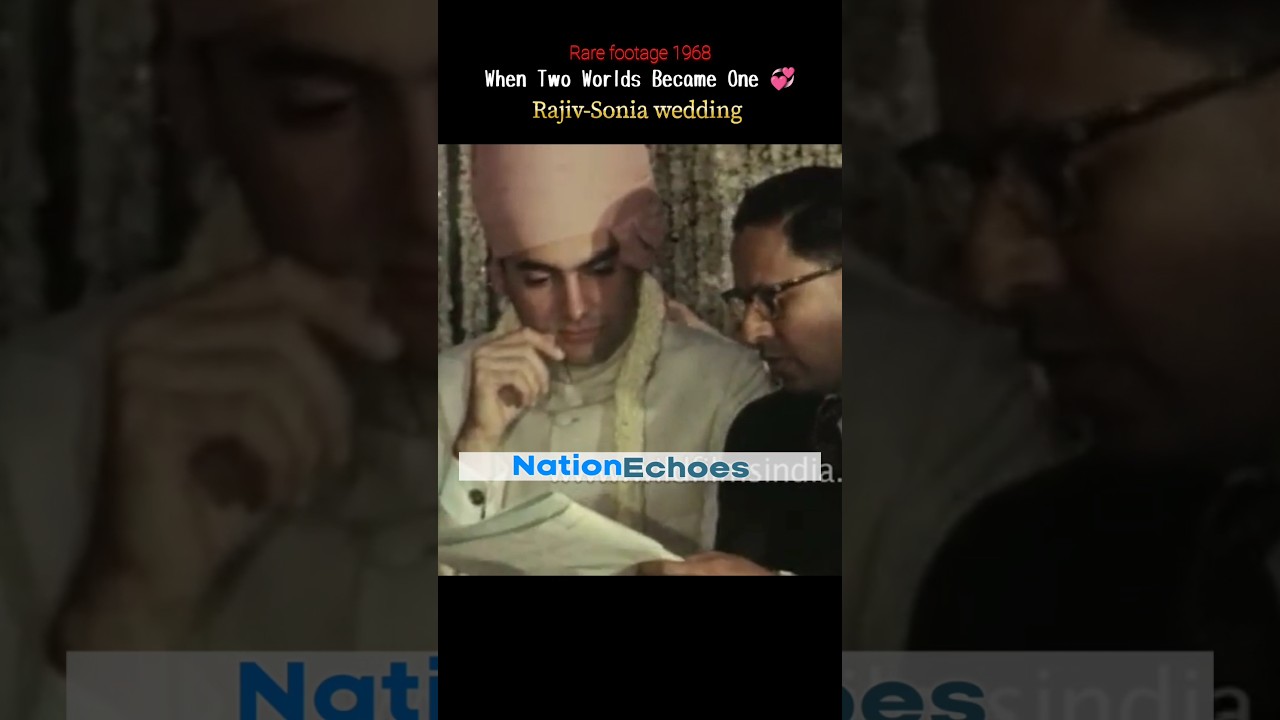 Rajiv Gandhi and Sonia Gandhi wedding original video clip
