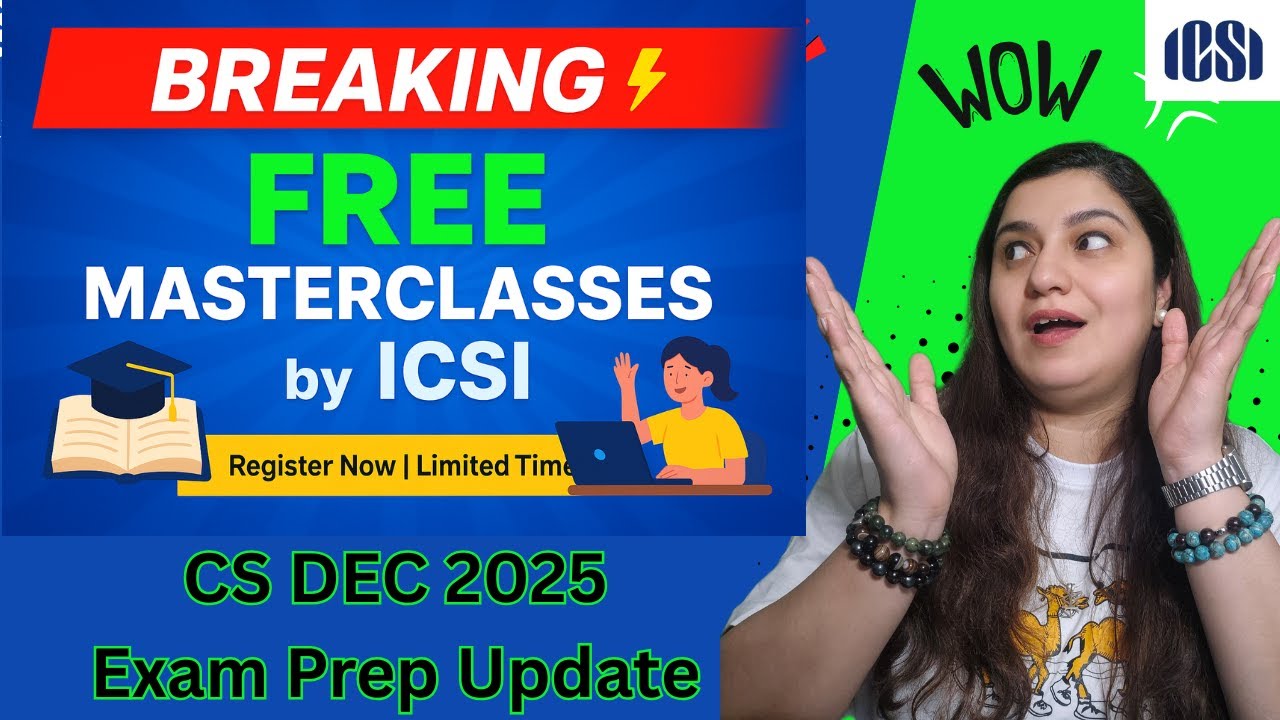 BIG NEWS🚨FREE MASTERCLASSES ✅️ BY ICSI!! - Don't Miss Out👍!!