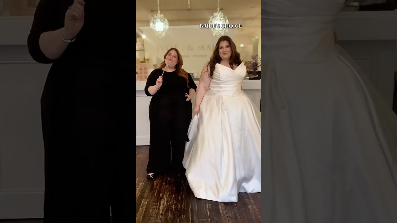 🪄👰🏻&zwj;♀️Mom vs. Bride Wedding Dress Showdown | Strapless Ballgowns #weddingdress #plussize