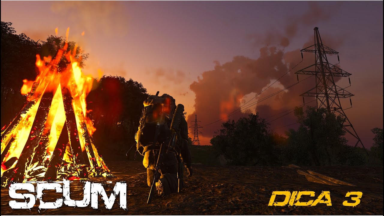 SCUM 0.95 - DICAS #3 - COMO MANTER ALIMENTAÇÃO EQUILIBRADA / ENERGIA E HIDRATAÇÃO / ENERGY AND WATER